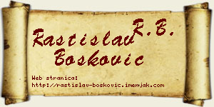 Rastislav Bošković vizit kartica